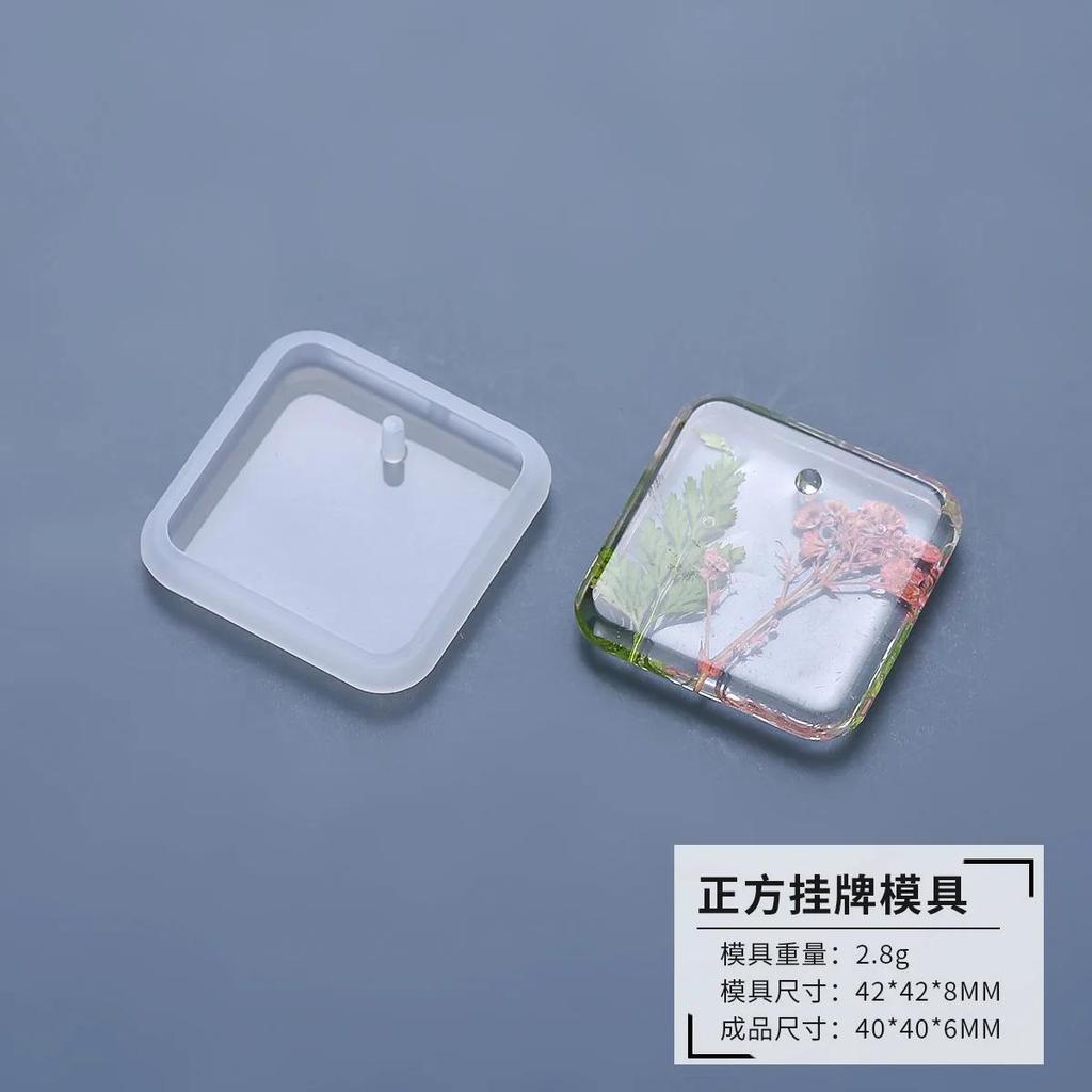 Новый 1 шт DIY брелок кулон силиконовая форма набор кристалл эпоксидная смола форма круглая прямоугольная подвеска ювелирные изделия литейная форма