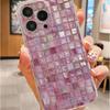 Прозрачный противоударный чехол с сеткой из страз для iPhone 14/15/16/17 Promax