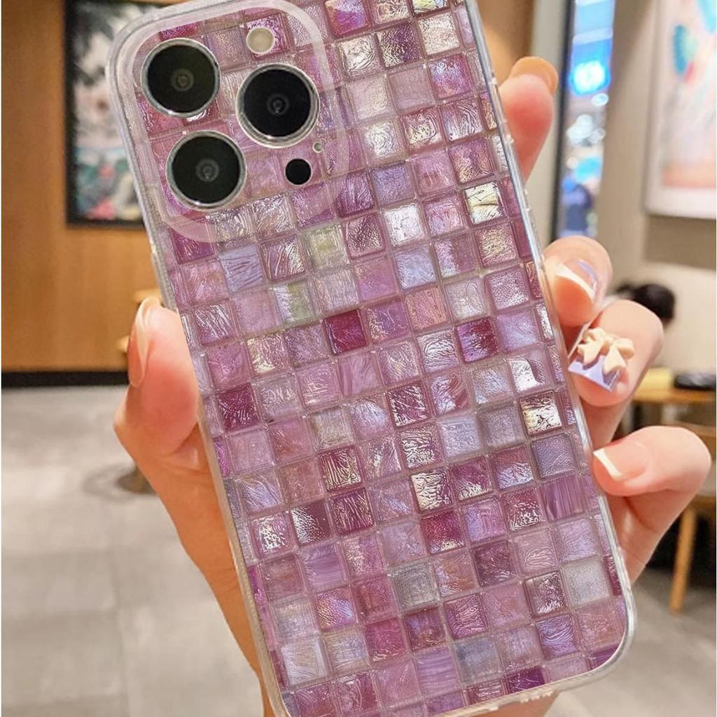 Прозрачный противоударный чехол с сеткой из страз для iPhone 14/15/16/17 Promax