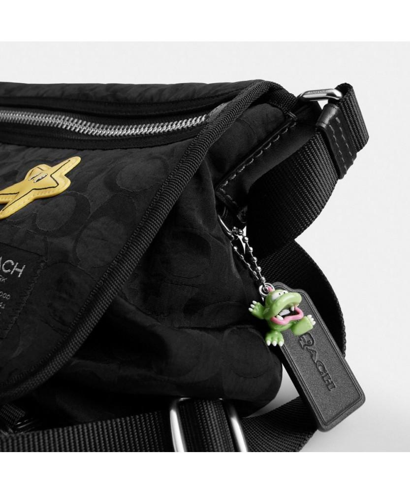 Coach X Brain Dead Messenger In Signature Nylon With Patch Cer00 Blc