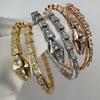 Full Zircon Spirit Snake Bracelet for Women, Thick Layer Electric Head, Tail Diamond, Active Mouth Spring Bracelet
