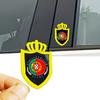 2 автомобильные наклейки в стиле флага Португалии, разработанные с концепцией национального флага, подходят для всех аксессуаров для украшения автомобиля
