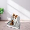 Dog Toilet Anti Splashing Lattice with Post Pets Training Tray for Small and Medium Dogs