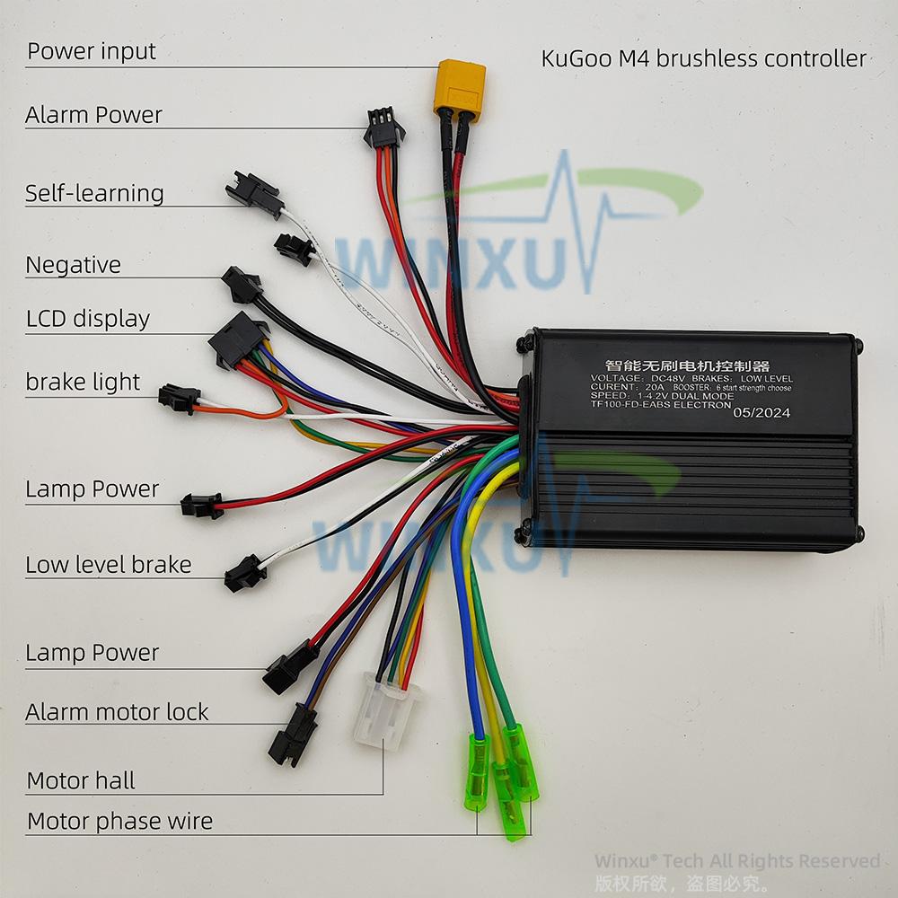 36V 48V 500W 20A E-Scooter Brushless Motor Universal Controller TF-100 TF100 LCD Throttle Kit for Kugoo M4 Electric Scooter