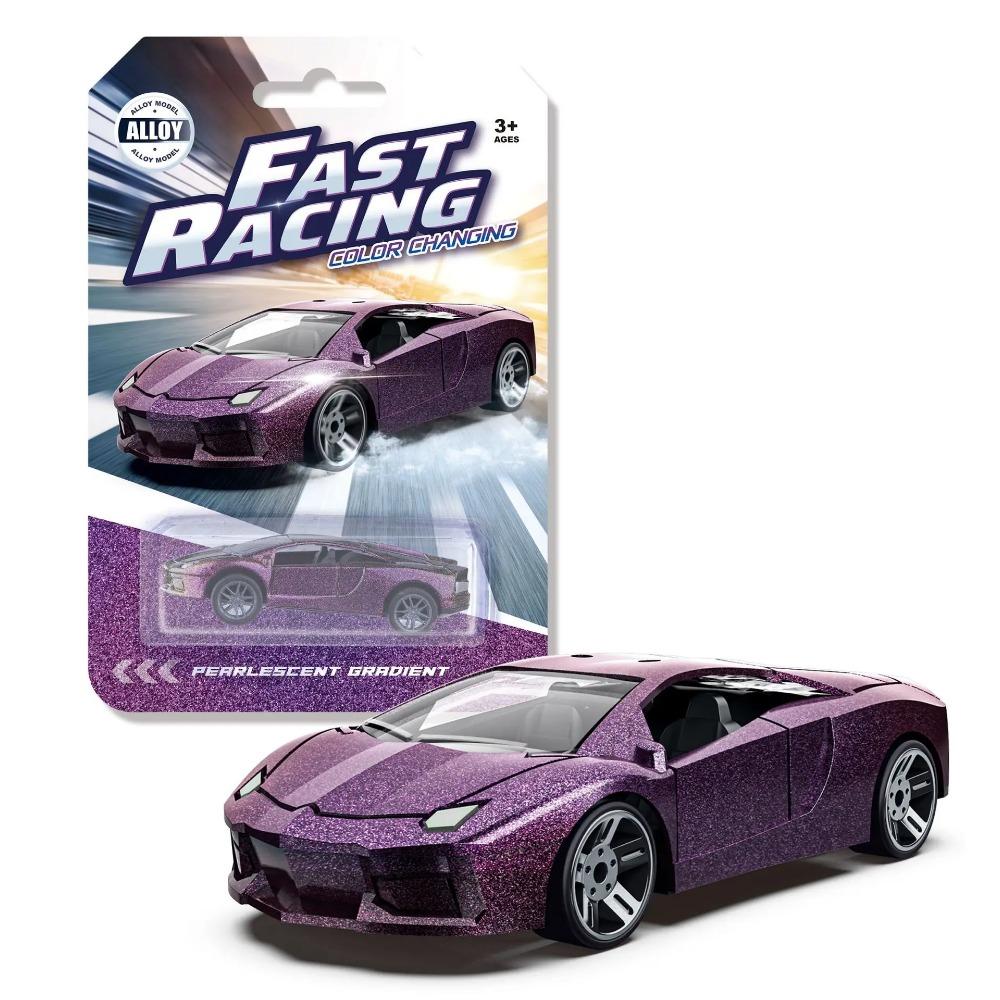 1:Игрушки-машинки из сплава с изменением цвета (64 цвета) для детей, термочувствительные, инерционные, оттягивающиеся назад, модель мини-гоночных автомобилей для мальчиков, детские подарки