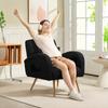Teddy Fleece Accent Chair Black