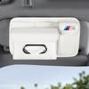 FA5Car Sun Visor PU Leather Tissue Box Sunglasses Storage Accessories For BMW G80 G06 G07 G42 G14 G15 G16 F82 F20 F21 F83 Stickers