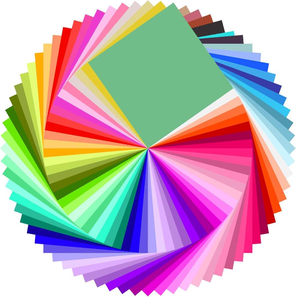 100pcs Square Origami Paper Solid Color Double Sides Folding Paper Multicolor Kids Handmade DIY Scrapbooking Craft Decor 20x20cm