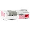 VidaXL Day Bed and 3 Drawers Without Mattress IRUN White Pink 90x200 Cm 3314685