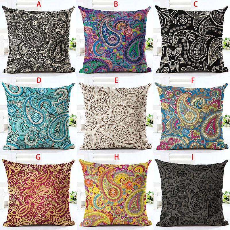 Изысканные этнические наволочки с принтом пейсли для декора винтажного богемного дивана