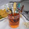 Cute Mermaid Spoon 304 Stainless Steel Teaspoon Long Handle Coffee Spoons Sugar Dessert Appetizer Seasoning Bistro Flatware Hanging Cup Scooper Drink