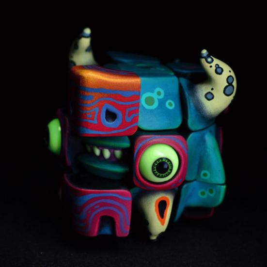 Мультяшный кубик-скульптура «Инопланетяне» для снятия стресса, тревожности, для детей, подростков, взрослых, головоломка-куб, портативный, для художников, ручная работа, кубик-инопланетянин, образовательная игрушка