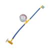 R1234yf Refrigerant AC Recharge Hose with Gauge, 1/2” LH R1234YF Self-sealing Can Tap Valve & Low Side Quick Coupler 14mm 250PSI