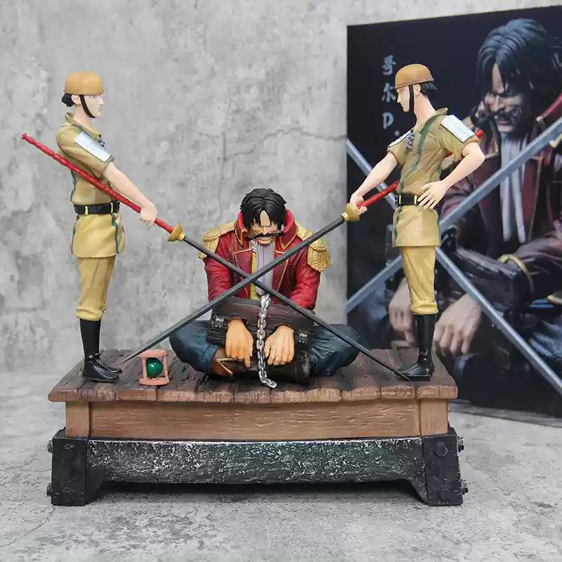 One Piece Soldier Execution Table Roger Sitting Handcuffs Roger Cole D Roger Handmade Ornament Gift Desktop Ornament simulation