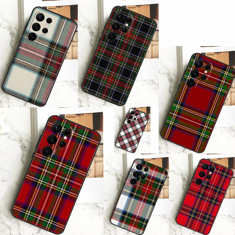 Чехол с узором Плед Клана Стюарт для Samsung Galaxy S24 S23 S22 S21 S20 FE Ultra Plus S8 S9 S10 Note 10 20 Ultra