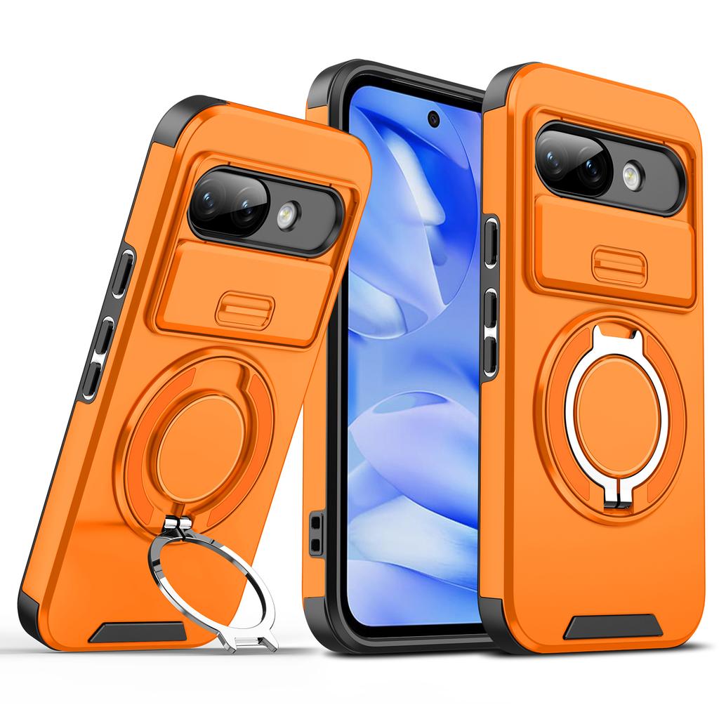 Чехол для Google Pixel 9a Чехол для Google Pixel 9 Pro XL Pixel 9 9Pro Магнитное кольцо Бронированный Слайдер для камеры Magsafe Беспроводная зарядка Чехол