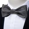 Bowtie for Men Fashion Casual Striped Men's Bow Ties Cravat Neckwear for Wedding Party Suits Tie