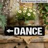 Плоский 2D, 1 шт. Ретро Настенный знак DANCE - Винтажный алюминиевый декоративный знак с состаренными буквами, 15,7x3,9 дюйма, настенное искусство для дома, спальни