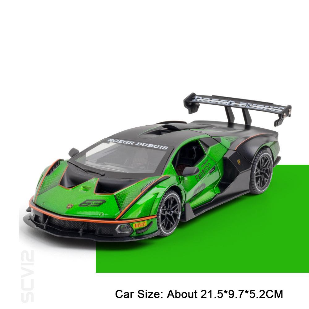 1:24 Lamborghini V12 SCV12 Миниатюрная модель спортивного автомобиля Литой сплав Игрушки Двери Открываются Резиновые шины Машинки с механизмом оттягивания Модный домашний декор
