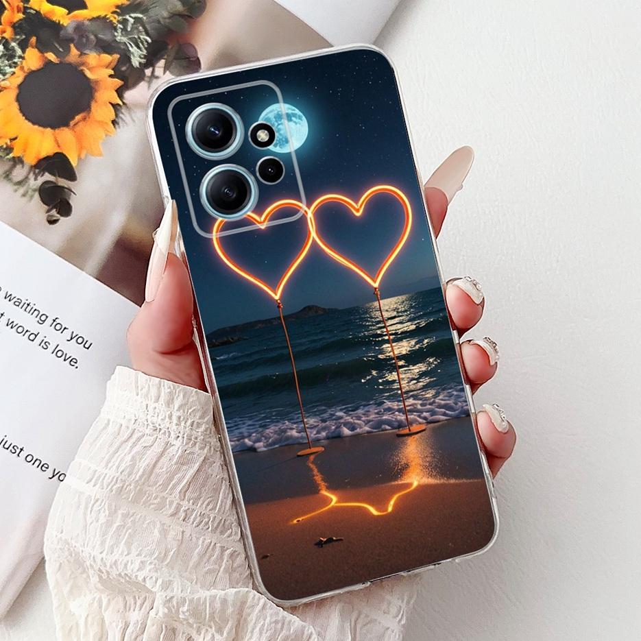 Чехол для Xiaomi Redmi Note 12 4G Красивые Цветы Расписная Крышка Мягкий Тонкий Чехол для Телефона Для Redmi Note 12 Pro Plus Note12 5G Корпус