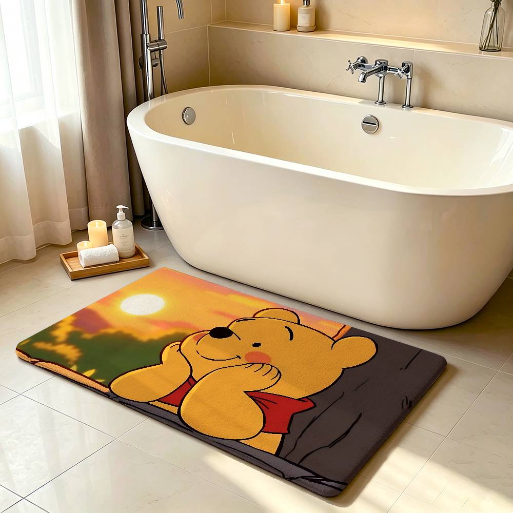 Classic Anime-W-winnie-T-the-P-poohS Kawaiii Carpet Bathroom Anti-slip Mat Home Decoration Mat Entrance Mat Scratch-resistant