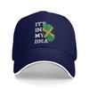 Summer Casual Baseball Cap Its In My DNA Jamaica Running Hippie Trucker Hat For Couple Women Sun Jamaican Fashion Baseball Caps