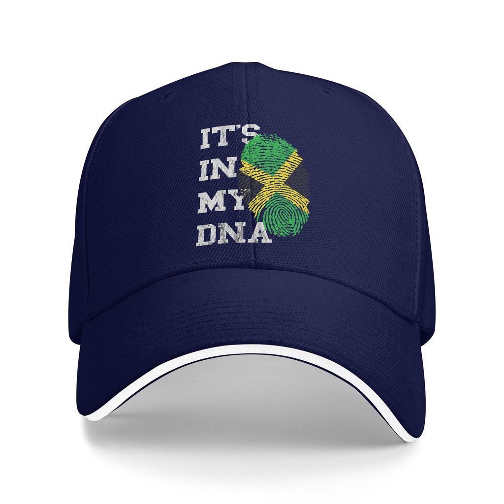 Summer Casual Baseball Cap Its In My DNA Jamaica Running Hippie Trucker Hat For Couple Women Sun Jamaican Fashion Baseball Caps