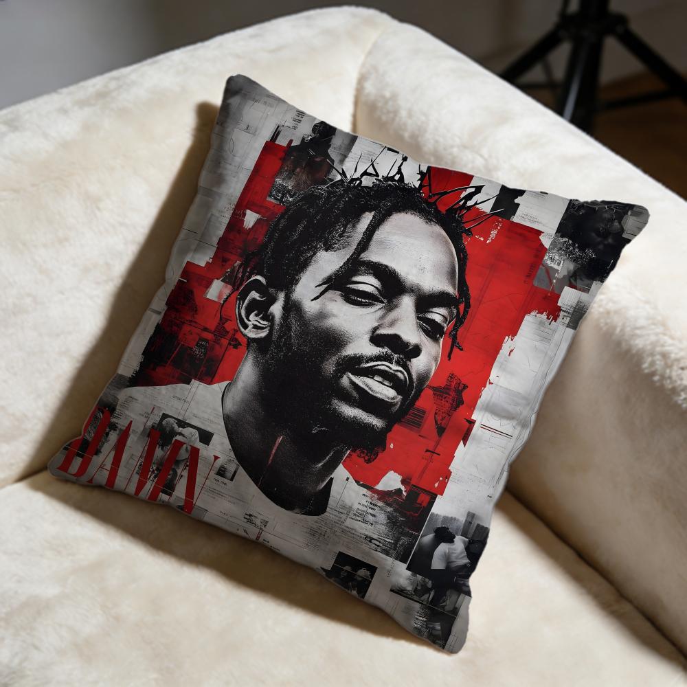 Stylish KKendrick Lamared Cushion Cover Soft Decorative Pillow Case Suitable for Bedroom Sofa Car Travel Use