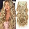 Синтетический длинный волнистый парик на клипсе для наращивания волос, светлые густые накладные волосы для женщин, повседневная одежда для всей головы
