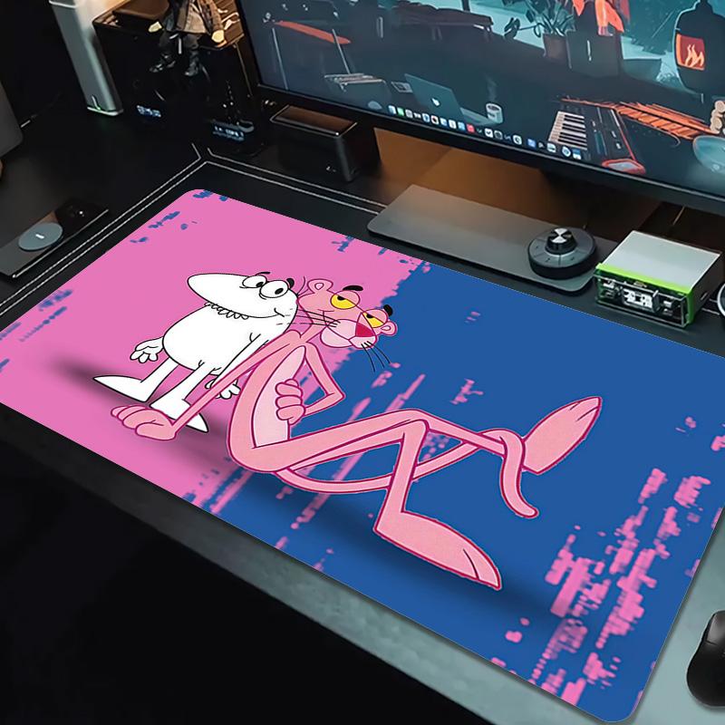 The Pink Panther Print Cushion Non-slip Laptop Tablet Big Mousepad XXL Mat Mini PC Playmat With Lock edge