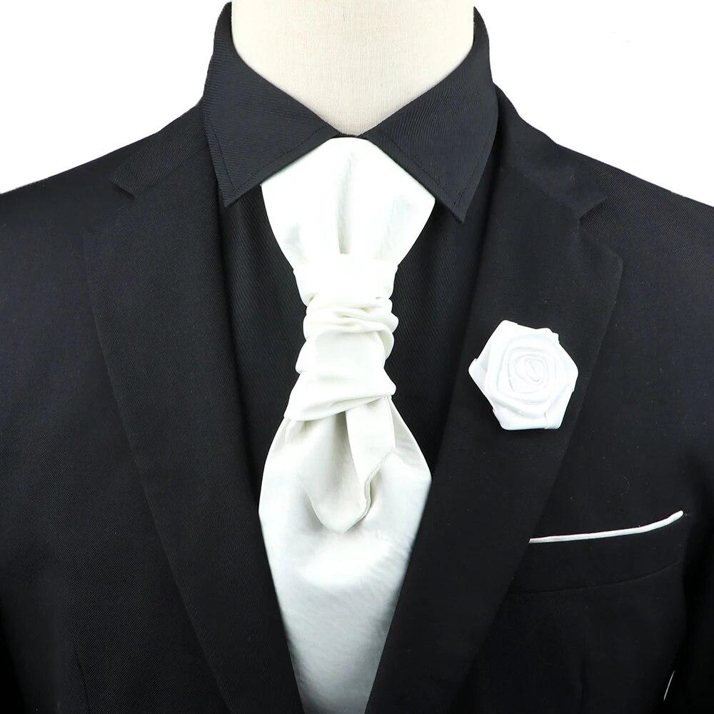 Мужской, Галстук с пейсли, Набор брошей для галстука, Красный, Черный, Регулируемый галстук, Роскошный, Смокинг, Свадьба жениха,