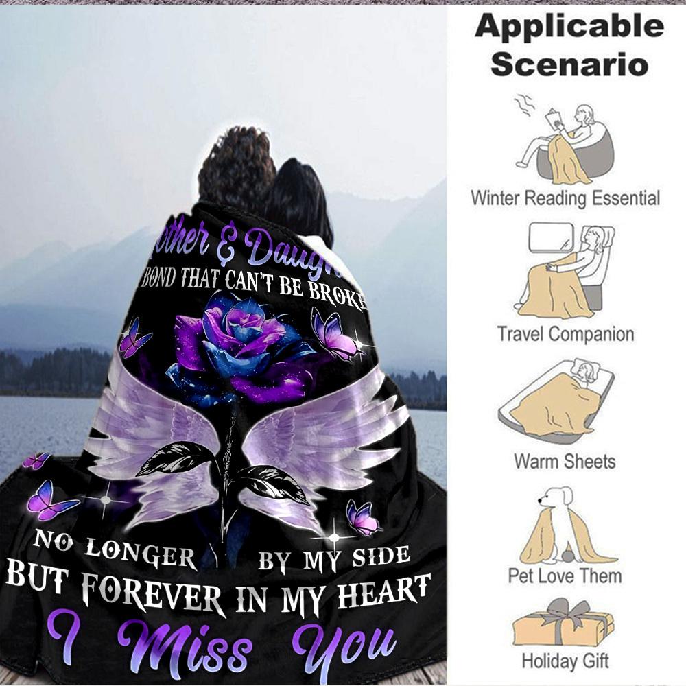 1pc Mother Daughter Bond Blanket, Lightweight Flannel Throw For Sofa, Bed, Travel, Camping, Livingroom, Office, Couch, Chair
