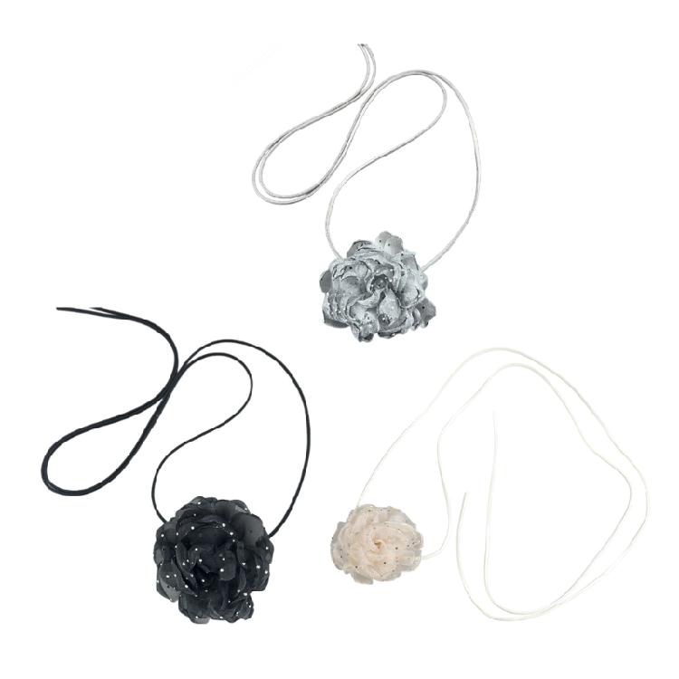 Ожерелье с 3D подвеской в виде розы, универсальная цветочная цепочка для ключиц, чокер с имитацией цветка