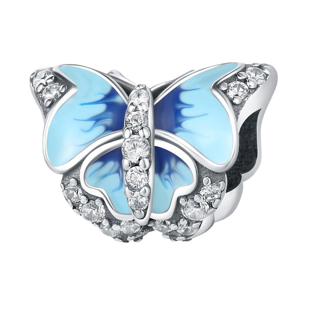 Butterfly Pendant S9 Sterling Silver Design Sense Accessories High Sense Diy Bracelet Necklace Jewelry Making