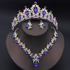 Комплекты украшений «Корона принцессы» для женщин, тиары, свадебное ожерелье, серьги, комплекты украшений для девочек на выпускной вечер