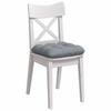 Seat Cushion Set 4 pcs Light Grey 40 x 40 x 12 cm Fabric