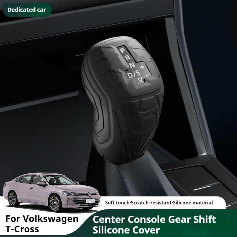 Для Volkswagen T-Cross Автомобильная силиконовая накладка на ручку автоматической коробки передач Безвкусная противоскользящая защитная накладка на ручку переключения передач