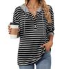 Women Autumn Winter Striped Pullover Long Sleeves Hoodies Contrasting Splicing Hooded Loose Sweatshirt fo… More