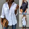 Irregular Loose Long Sleeve Lapel Shirt Top