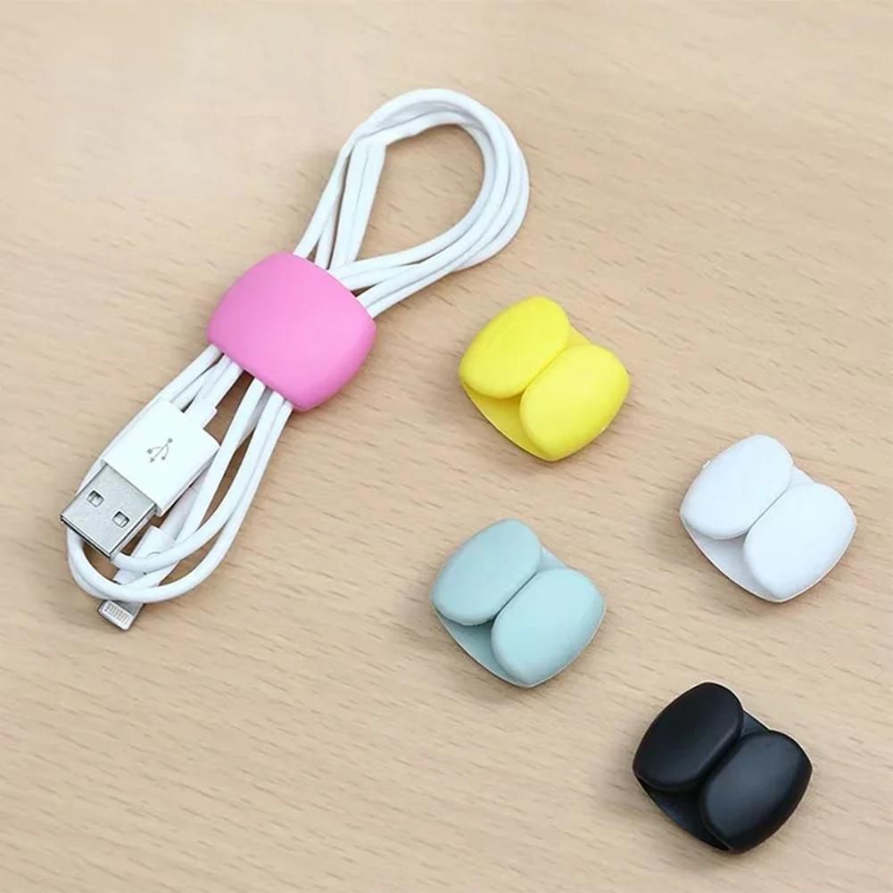 Cable Organizer 1/5Pcs Cable Clip Desk Tidy Organiser Cable Winder Wire Cord USB Charger Cord Holder Organizer Fixed Clasp