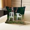 B-Bad B-Bunnys DTMF Printed Pillow Cover Cushion Case Simple Sofa Pillow Case No Pillow Core