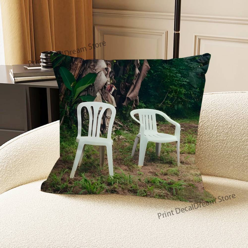 B-Bad B-Bunnys DTMF Printed Pillow Cover Cushion Case Simple Sofa Pillow Case No Pillow Core