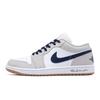 Air Jordan 1 Нескользящие Устойчивые к истиранию Низкие Винтажные Баскетбольные Кроссовки Унисекс Серый Белый 553558-146(Команда740-)