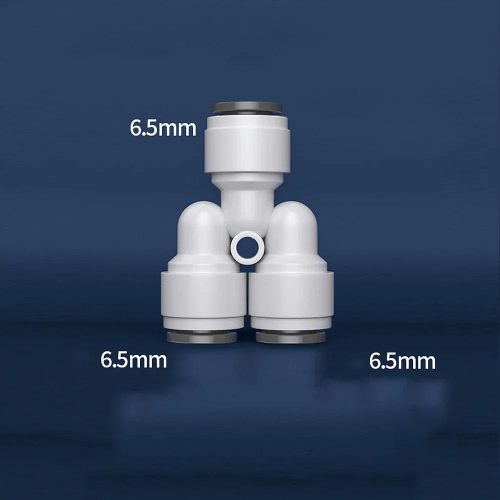 Тройник редукционный 3/8" 1/4" на 3 выхода, пищевой POM, быстроразъемный соединитель для аквариума, системы фильтрации воды RO, системы обратного осмоса