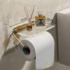 Новый роскошный золотой/серебряный держатель для туалетной бумаги с полкой Без сверления Акриловый держатель для рулонной бумаги Вешалка для салфеток Аксессуары для ванной