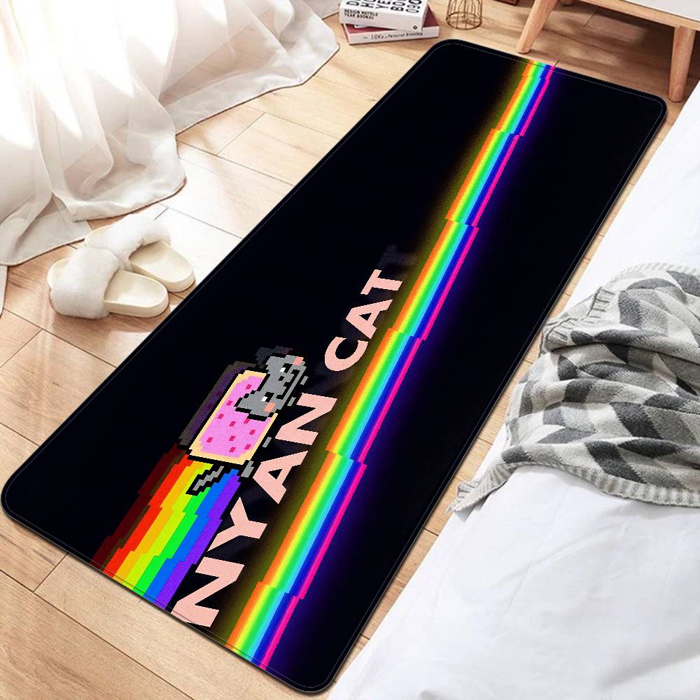 Мультяшные коты N-Nyan Коврики для комнаты Дешевле Противоскользящий Современный Коврик с принтом для гостиной Балкона Приветственный