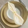 10Pcs Gold Metal Napkin Ring Minimalist Style Napkin Holder Glossy Serviette Buckles  Weddings