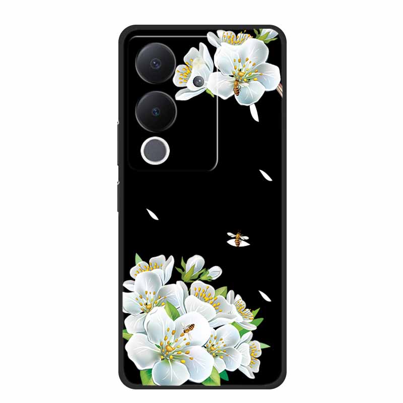 Funda For Vivo V30 Lite Case Cute Cartoon Cat Black Silicone Shockproof Soft Phone Cases For Vivo V30 Lite Back Cover Case Bag