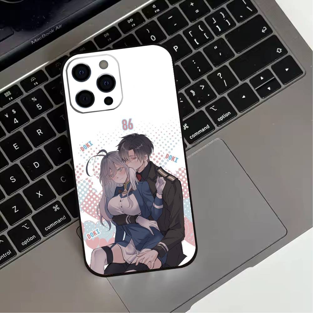 Shin x Lena 86 Phone Case For iPhone 17,16,15,14,13,12,11 Plus,Pro Max,XS,Soft Silicone Black Cover