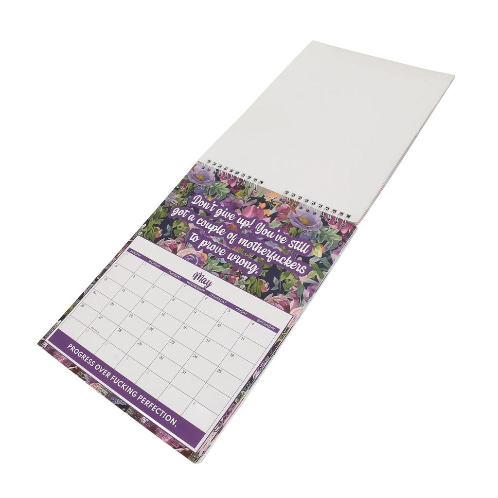 2024 Настольный календарь Многоцелевой инновационный веселый плотный бумажный ежемесячный календарь психического здоровья Маленький настольный календарь